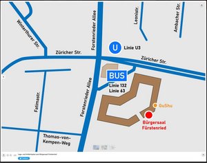 Bürgersaal Fürstenried Lageplan Bürgersaal Fürstenried Lageplan